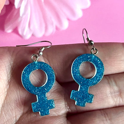 Blue Feminist Symbol